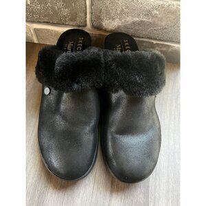 Martha Stewart x Skechers Pier-Lite Womens Clog Sz 7 Black Cozy High Mule Shoe